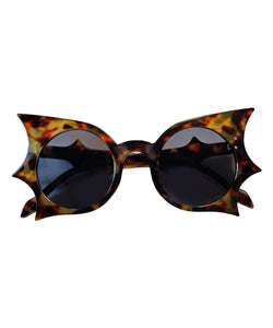 Tortoise Brown Gothic Chic Oversized Retro Sunglasses