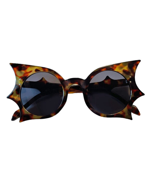 Tortoise Brown Gothic Chic Oversized Retro Sunglasses