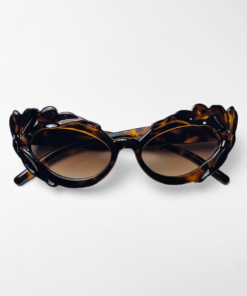Tortoise Brown Pretty in Paris Cat Eye Retro Sunglasses