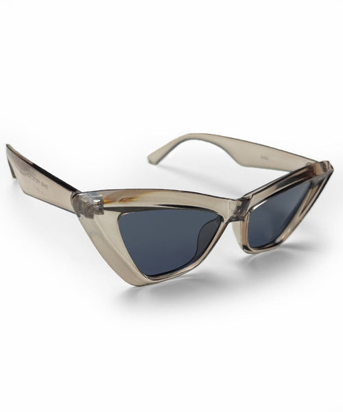 Translucent Grey Nine Lives Retro Cat Eye Sunglasses