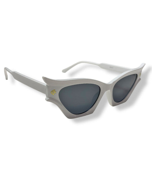 White Deadly Damsel Vintage Style Sunglasses