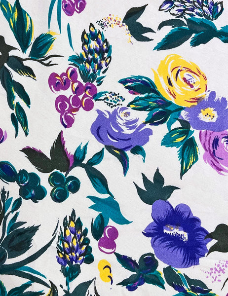 Violets & Vineyards Button Front Margie Dress