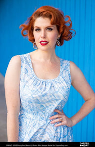 'Roller Coaster' Cotton Popover Dress - Final Sale