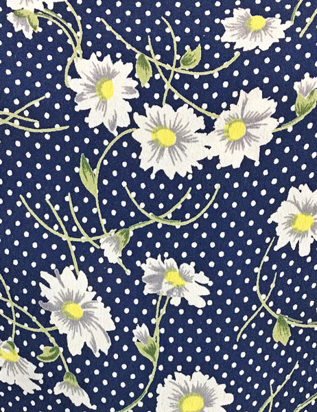 90s Navy Daisy Dot Retro Rosie 1940s Style Bib Overalls