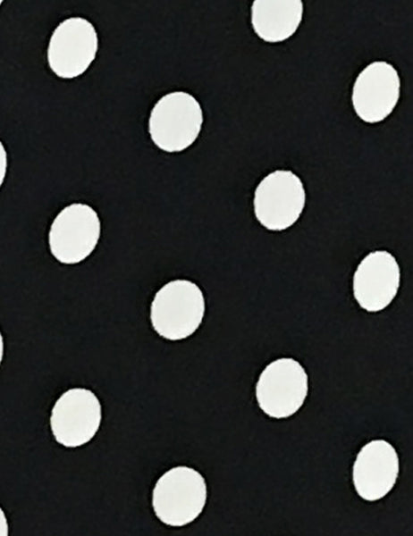Black & White Big Dot Button Up Collared Hi-Low Blouse - FINAL SALE