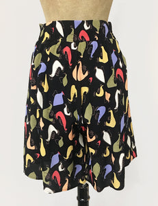 Vintage Inspired Colorful Pollo Loco High Waisted Shorts - FINAL SALE