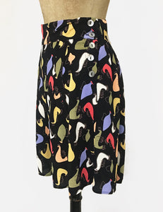 Vintage Inspired Colorful Pollo Loco High Waisted Shorts - FINAL SALE