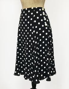 Black & White Big Dot Venice Beach Balboa Circle Swing Skirt