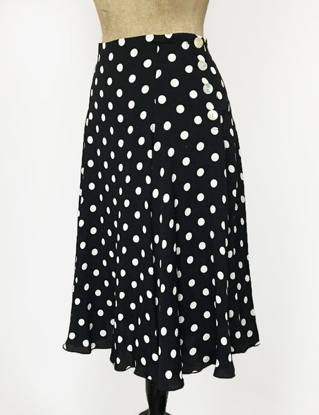 Black & White Big Dot Venice Beach Balboa Circle Swing Skirt