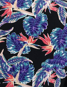 Retro Summer Birds of Paradise Sleeveless Button Up Sally Top