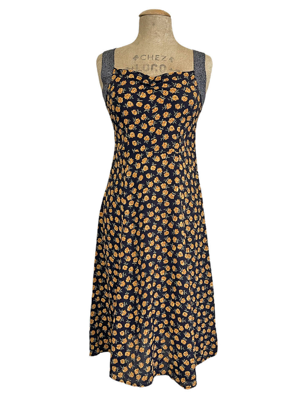 FINAL SALE - Black Dandelion Floral Mi Amor Summer Shift Dress