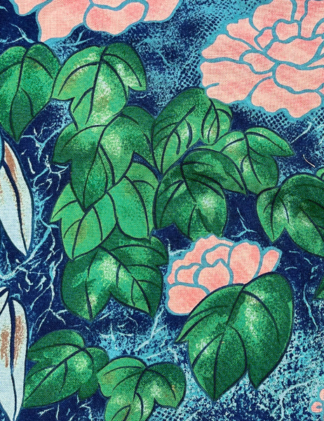 Scout for Loco Lindo - Blue Floral Barkcloth Print 1940s Style Petunia Skirt