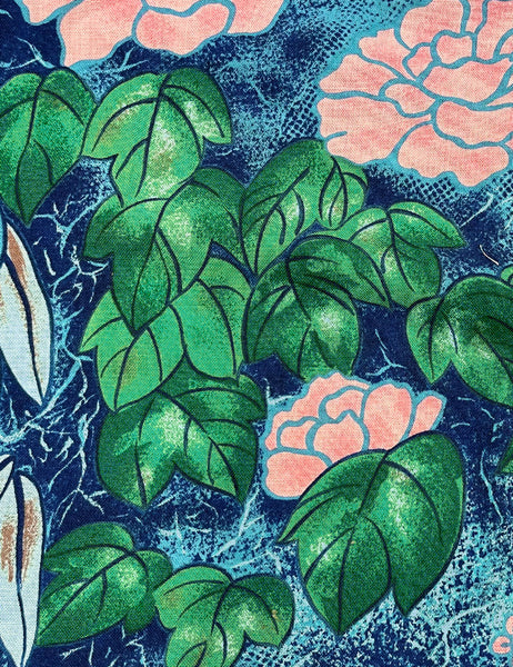 Scout for Loco Lindo - Blue Floral Barkcloth Print 1940s Carolina Romper