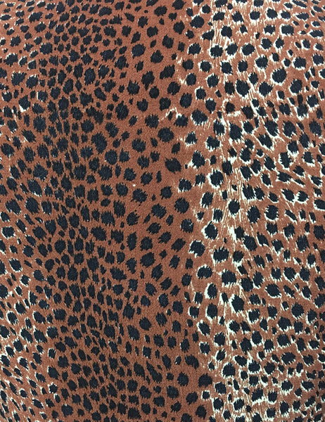Brown Leopard Print 1940s Style High Waisted Palazzo Pants