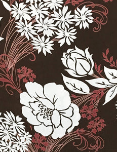 Retro Brown Floral Biasa Sweetheart Wrap Dress - FINAL SALE