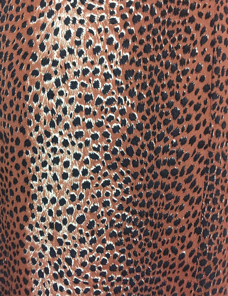 Vintage Inspired Leopard Print Mai Tai Knee Length Dress - FINAL SALE