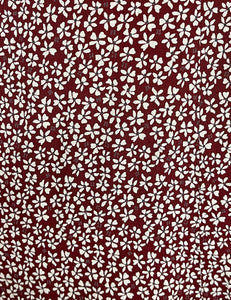 Burgundy Baby's Breath Floral Vintage Inspired Rita Dress