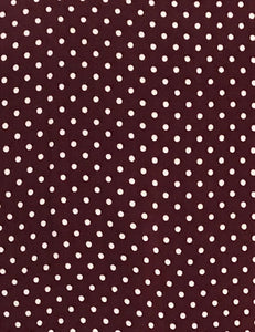 FINAL SALE - Burgundy Polka Dot 1930s Inspired V-Neck Kimono Top