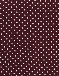 Burgundy Polka Dot 1930s Inspired V-Neck Kimono Top