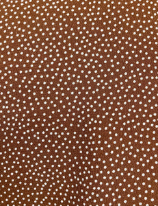Caramel Pixie Dot 1940s Style High Waisted Palazzo Pants