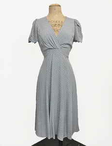 Celadon Green Polka Dot Knee Length Rita Dress