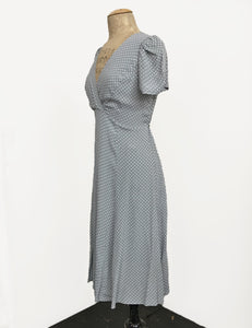 Celadon Green Polka Dot Knee Length Rita Dress