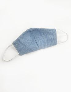Light Blue Chambray Handmade Washable Face Mask