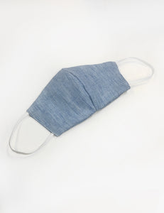 Light Blue Chambray Handmade Washable Face Mask