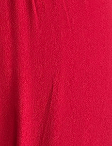FINAL SALE - Cherry Red Heavy Crepe 1940s Style High Waisted Palazzo Pants