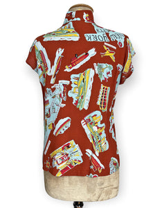 Cinnamon New York City Souvenir Print Tea Timer Top Top