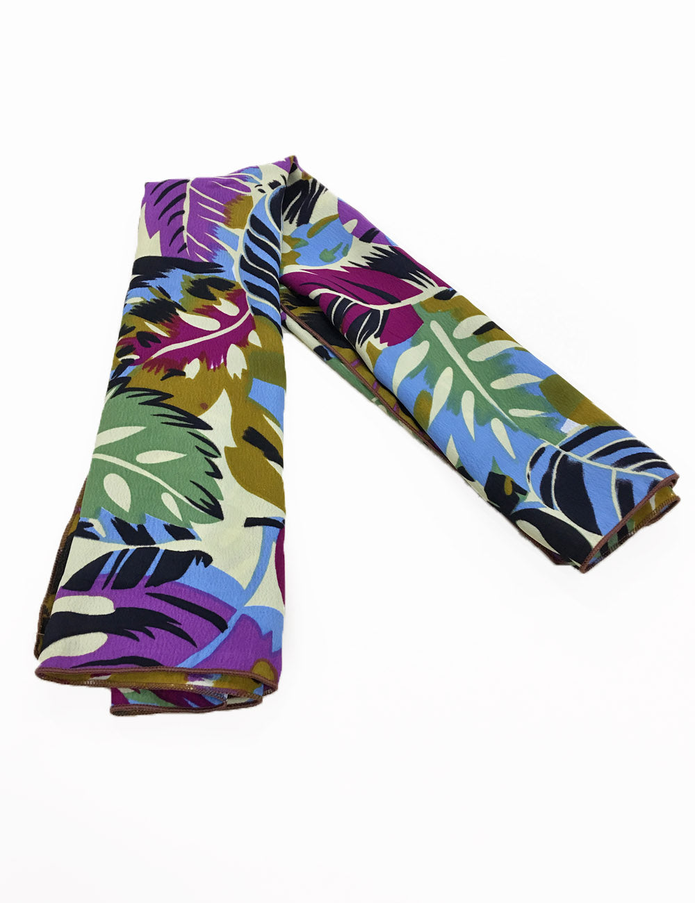 Colorful Palm Print Square Hair & Neck Scarf