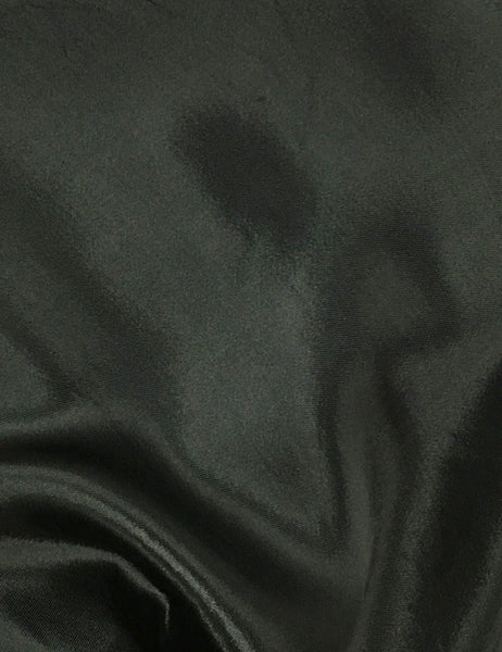 Dark Emerald Green Satin Cascade Wrap Dress
