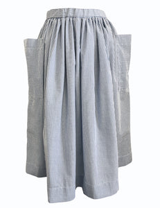 Scout for Loco Lindo Denim Blue Seersucker 1940s Petunia Skirt