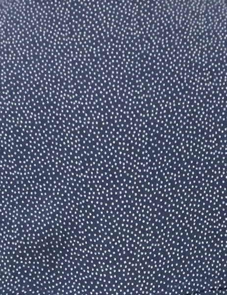 Denim Blue Pixie Polka Dot Short Sleeve Camp Shirt - FINAL SALE