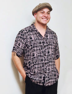 Doris Mayday for Loco Lindo - Metro Print Men's Sonny Button Up Shirt