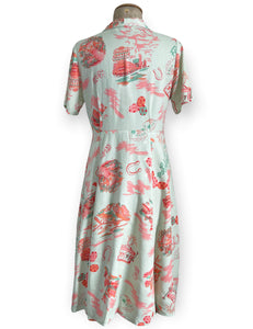 Doris Mayday for Loco Lindo - Mint Green Vegas Baby 1940s Vintage Day Dress