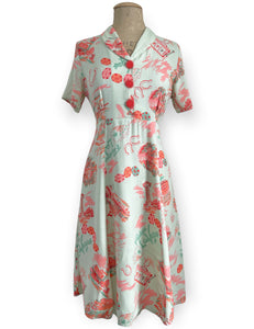 Doris Mayday for Loco Lindo - Mint Green Vegas Baby 1940s Vintage Day Dress