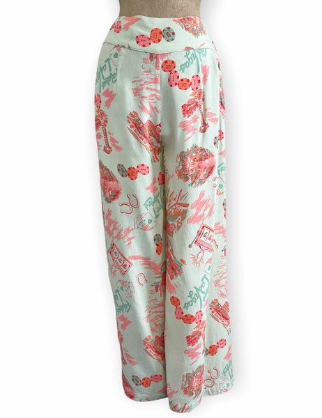Doris Mayday for Loco Lindo - Mint Vegas Baby 40s High Waisted Palazzo Pants