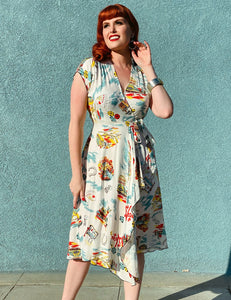 Doris Mayday for Loco Lindo - Vegas Baby Cascade Wrap Dress