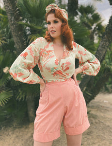 Doris Mayday for Loco Lindo - Mint Green Vegas Baby Babaloo Wrap Top
