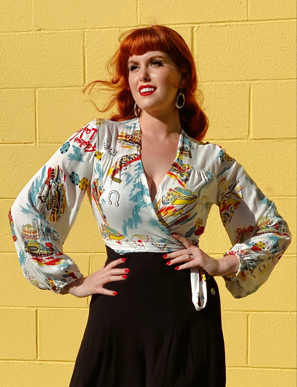 Doris Mayday for Loco Lindo - White Vegas Baby Babaloo Wrap Top