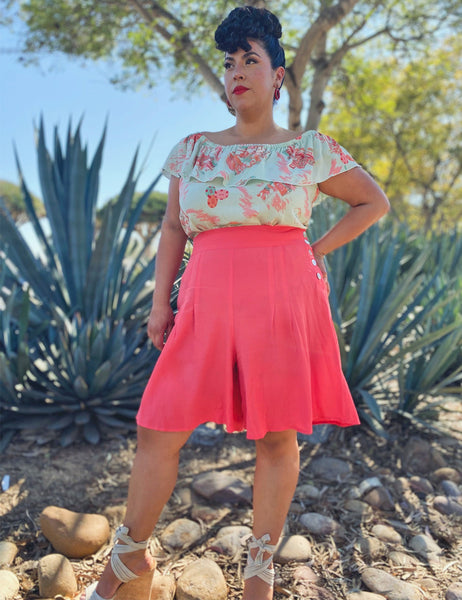 Doris Mayday for Loco Lindo - Mint Vegas Baby Dolores Peasant Blouse