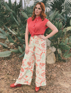 Doris Mayday for Loco Lindo - Mint Vegas Baby 40s High Waisted Palazzo Pants