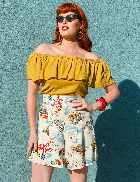 Doris Mayday for Loco Lindo - Vegas Baby High Waisted Shorts