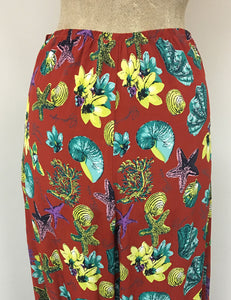 Doris Mayday for Loco Lindo - Rust Red Star of the Sea High Waisted Palazzo Pants