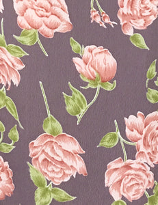 Dusty Lavender Roses Biasa Sweetheart Wrap Dress