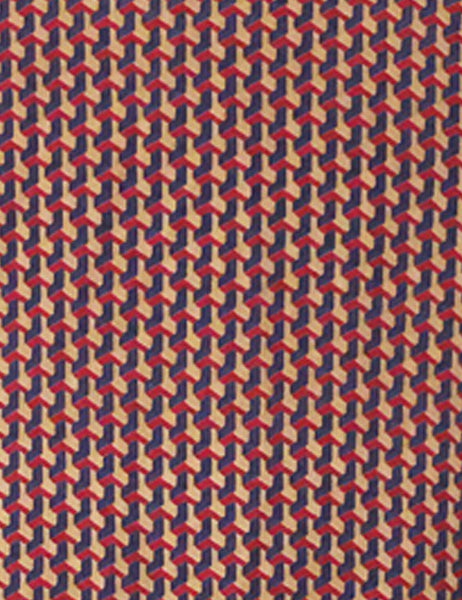 Geometric Esher Print 1940s Style Button Up Hepburn Blouse - FINAL SALE