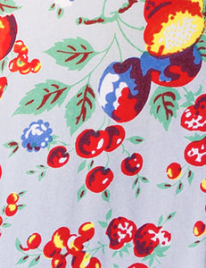 Doris Mayday for Loco Lindo - Blue Fruit Cocktail Mayday Halter Swing Dress