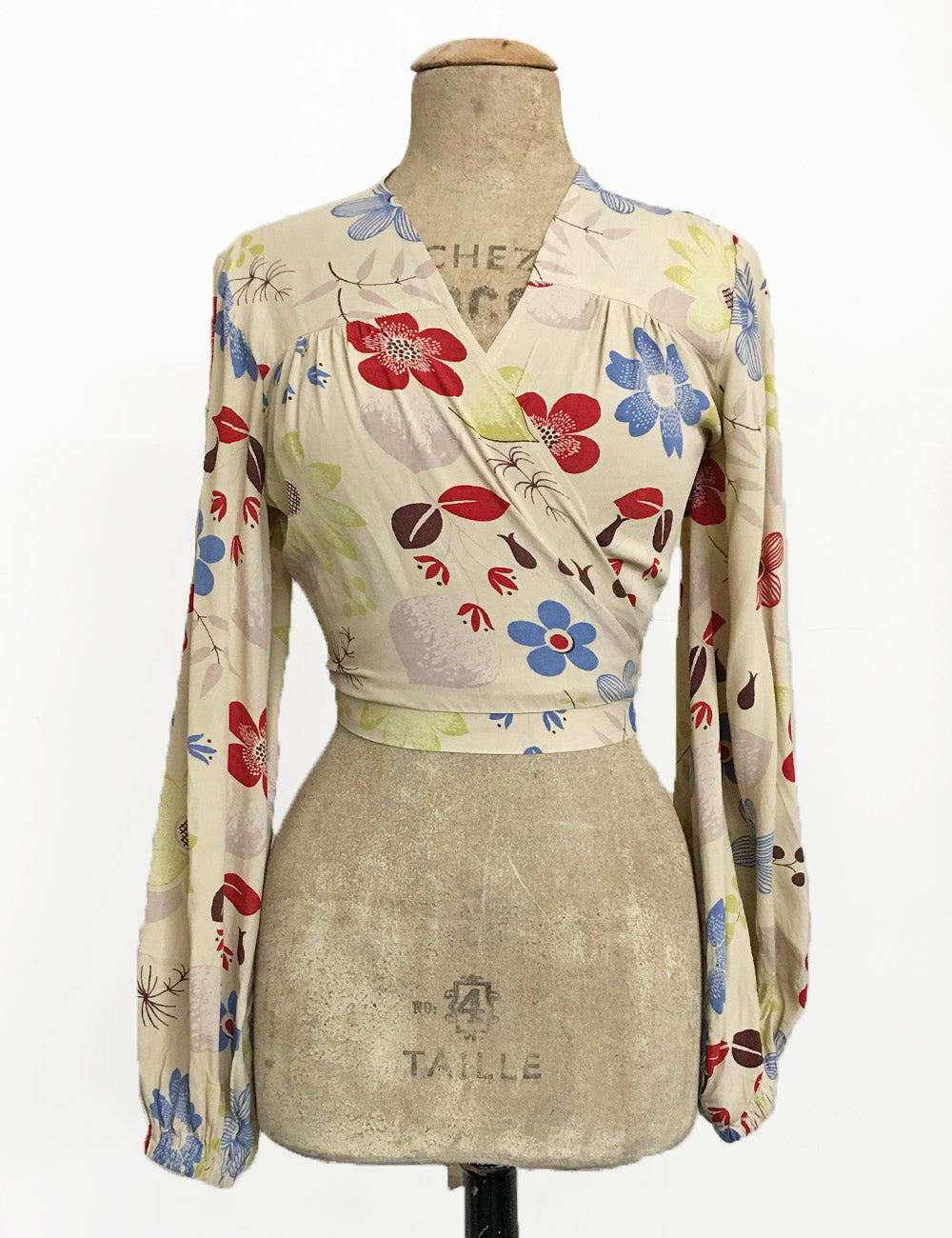 Taupe Funky Floral Print Babaloo Tie Crop Top - FINAL SALE