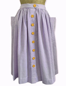 Scout for Loco Lindo Grape Seersucker 1940s Petunia Skirt